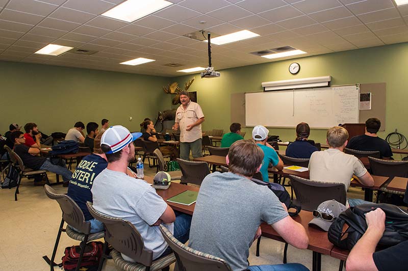 HCC students in natural resources classroom