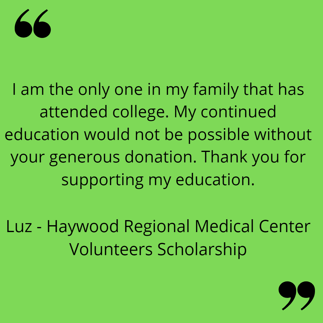 I am the only one in my family that has attended college. My continued education would not be possible without your generous donation. Thank you for supporting my education.