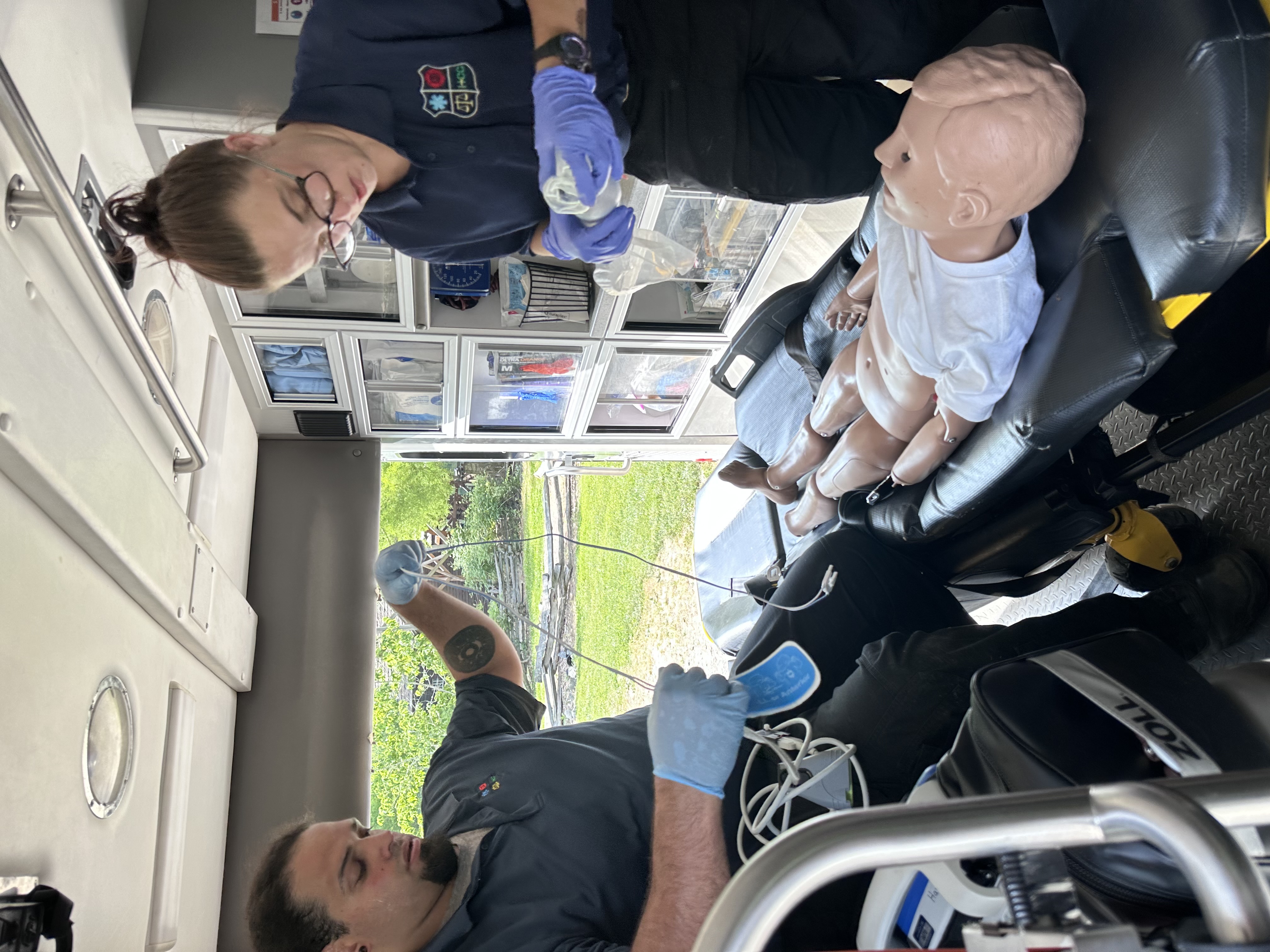 students in ambulance