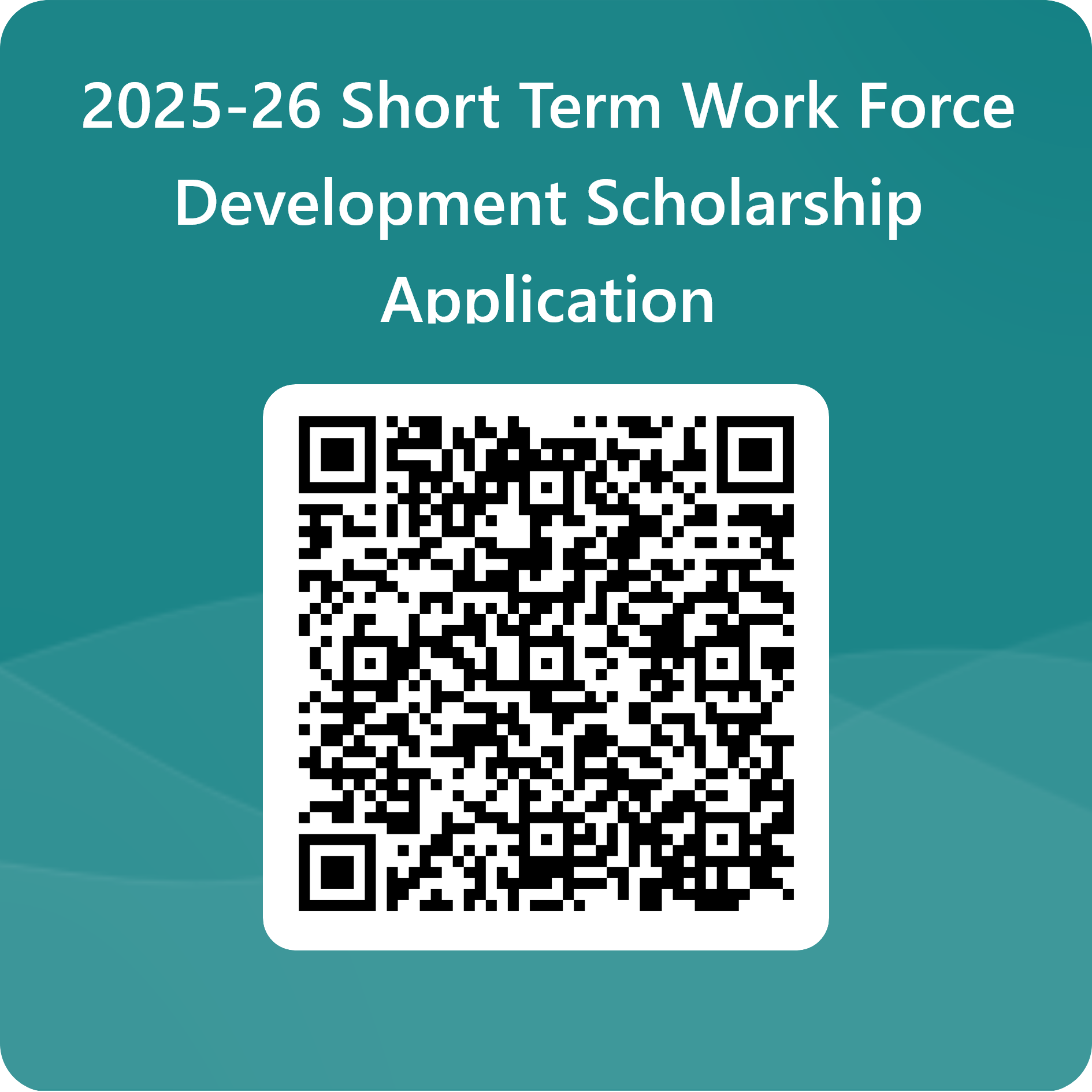 25-26 Short Term Work Force Development Scholarship Application