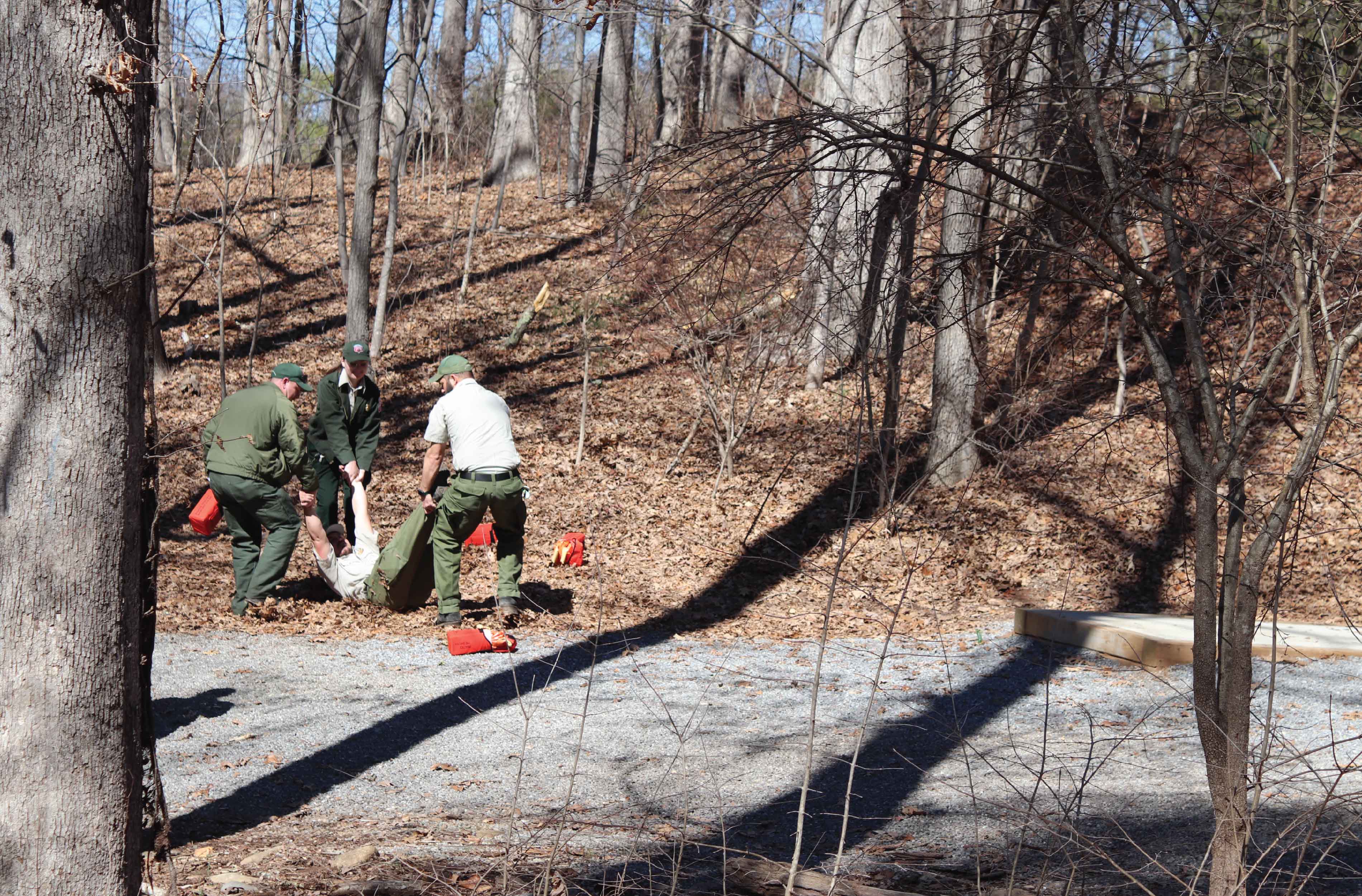 NC Forest Service practicing shelter deployment