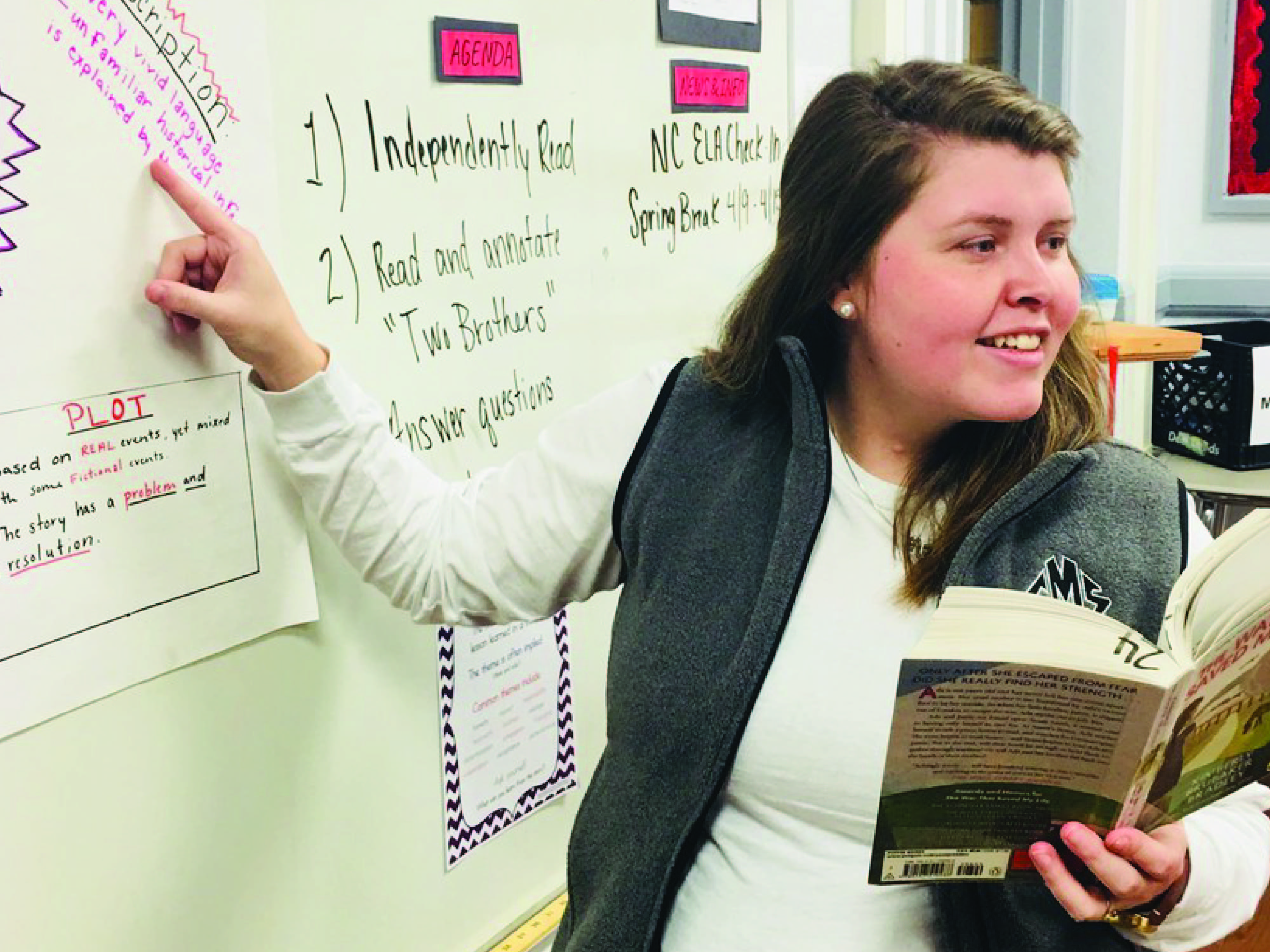 woman teaching class