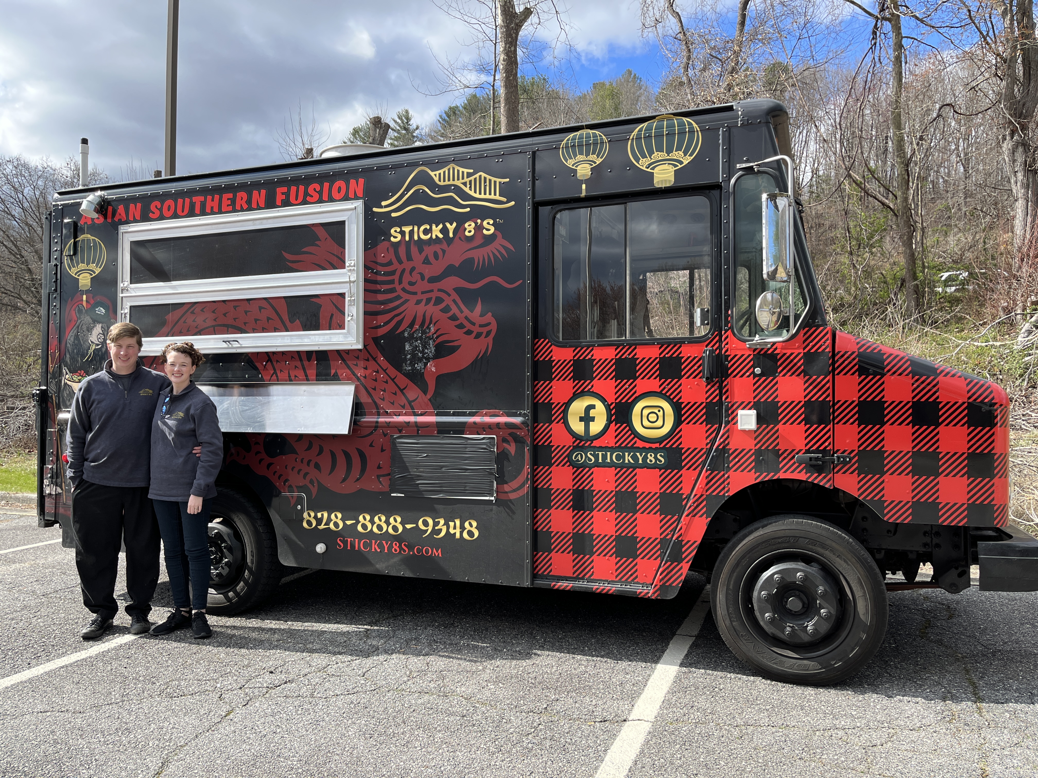 Ashley and Jesse Gainey by Sticky 8s food truck